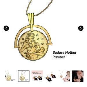 Badass Mother Pumper Pendant Necklace